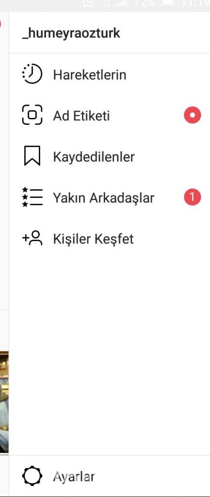 instagram profil ayarları