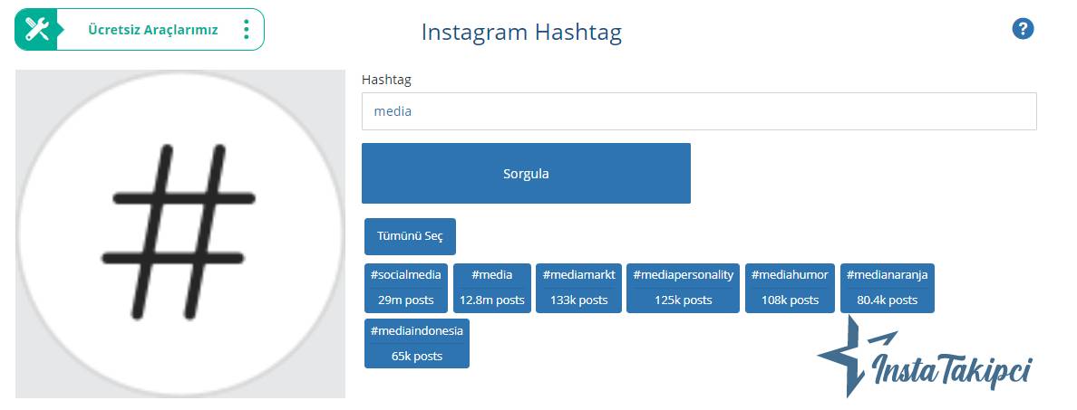 Hashtag bulma aracı