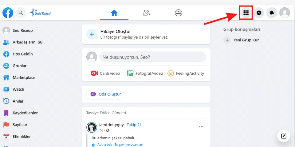 facebook anasayfa