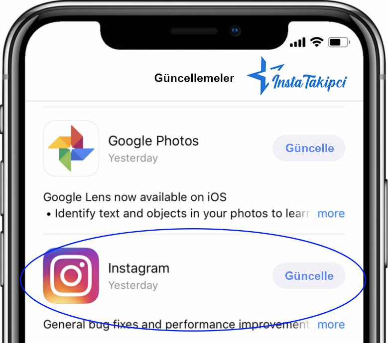 appstore instagram güncellemesi