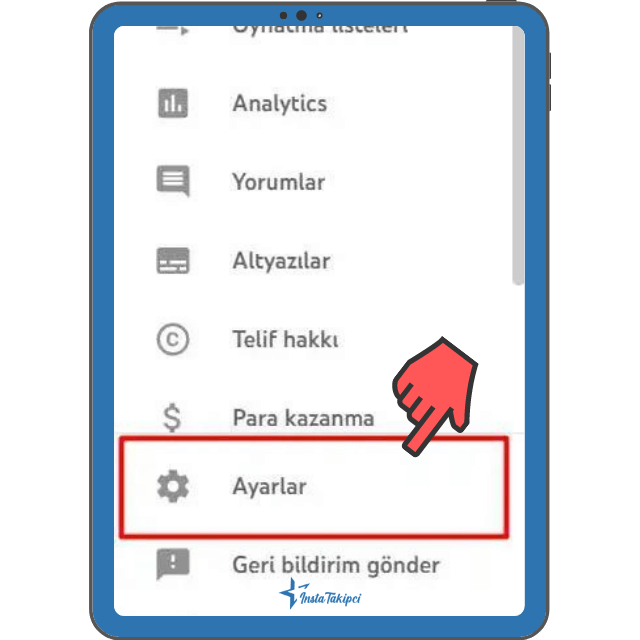 ayarları açınız