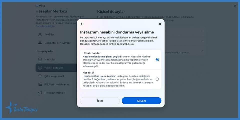 Bilgisayar Instagram Hesap Dondurma Nasıl Yapılır ?