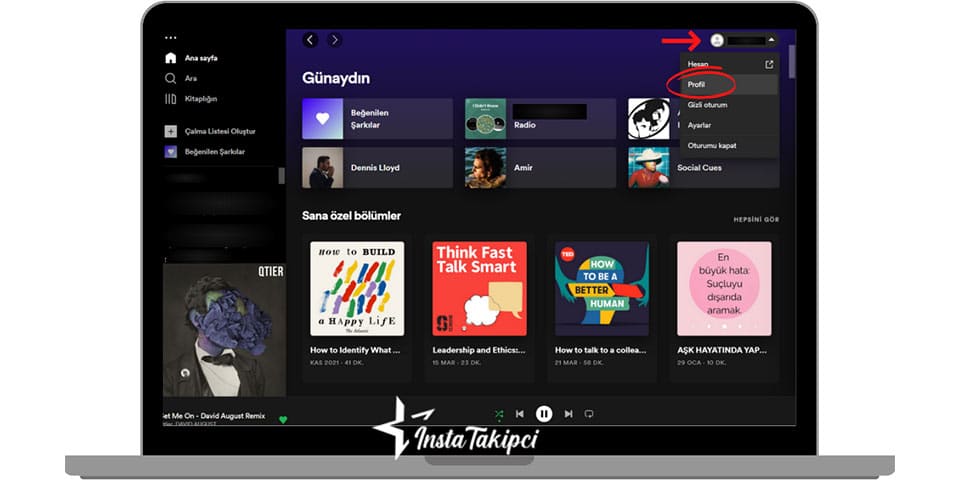 biligsayardan spotify kullanıcı adı değiştirme