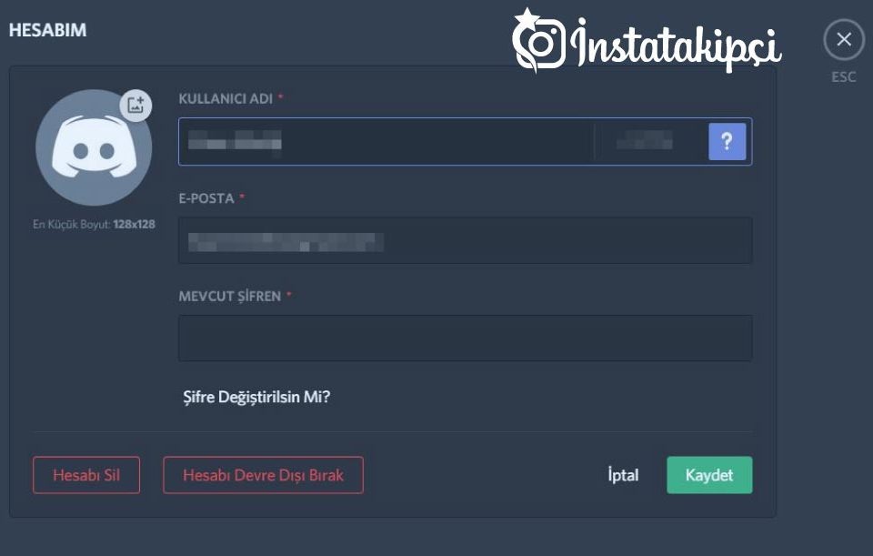 discord profil resmi değiştirme