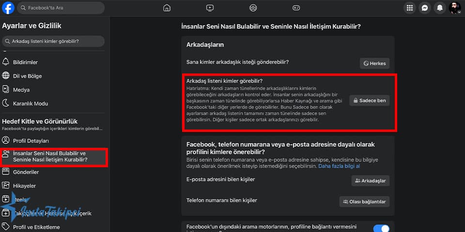 Facebook Arkadaş Listesi Gizleme | Bilgisayar & PC