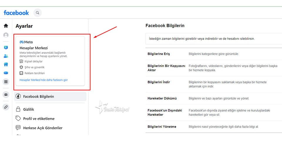 facebook hesaplar merkezi