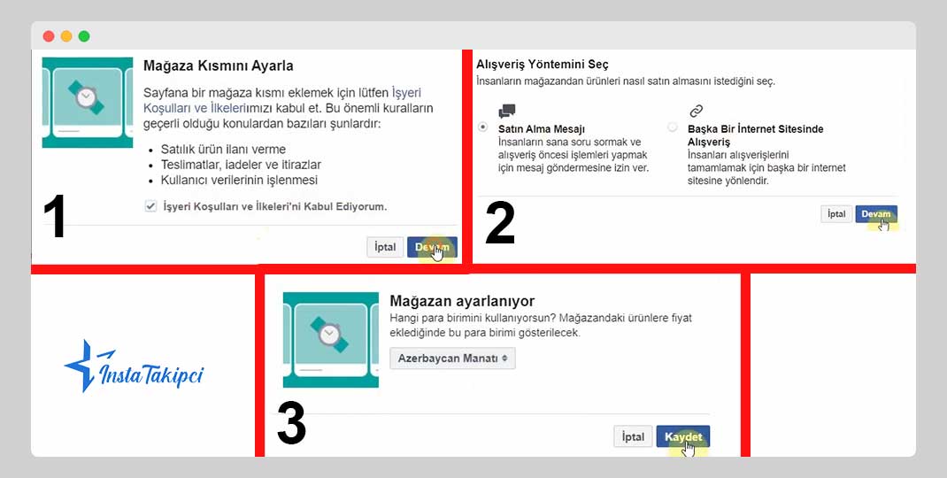 Facebook Mağaza Ayrıntılarını Ayarlama