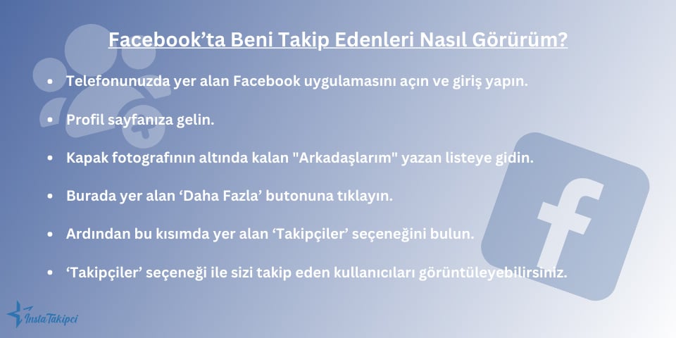 Facebookta Beni Takip Edenleri Nasıl Görürüm?