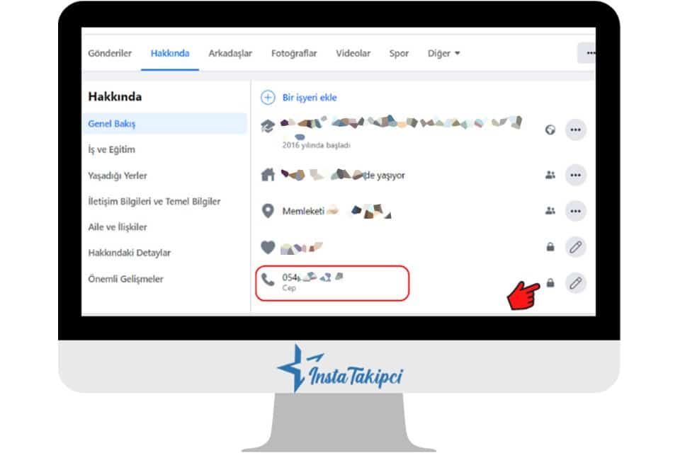 masaüstü için facebook'ta telefon numaramı nasıl gizlerim