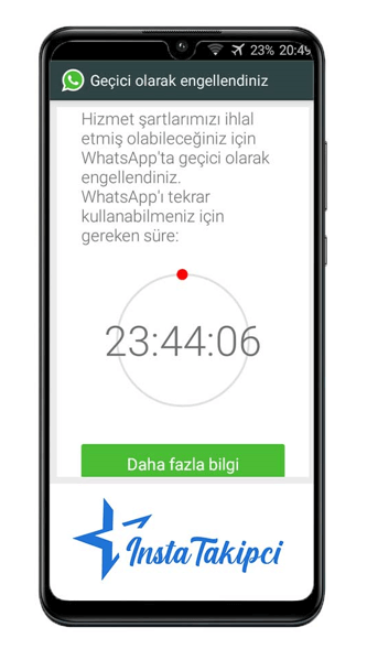 whatsapp geçici olarak yasaklandınız