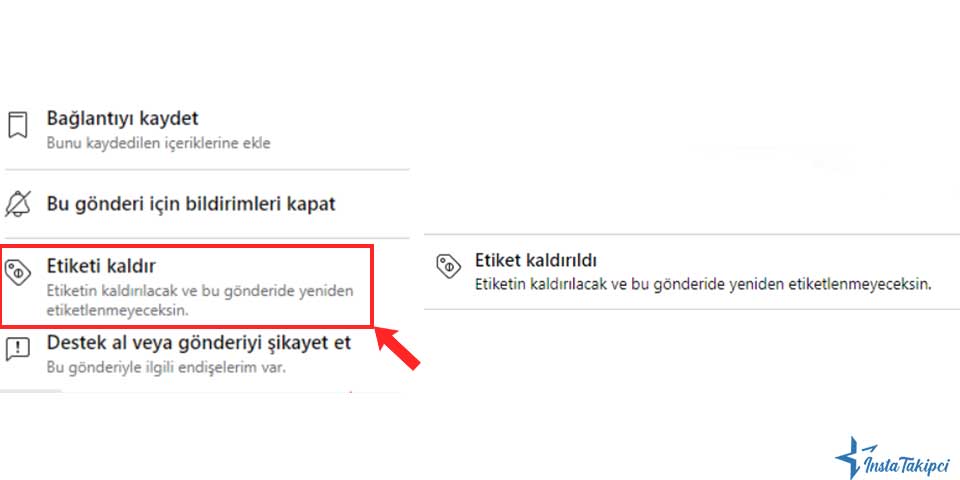 Facebook gönderi etiket kaldırma