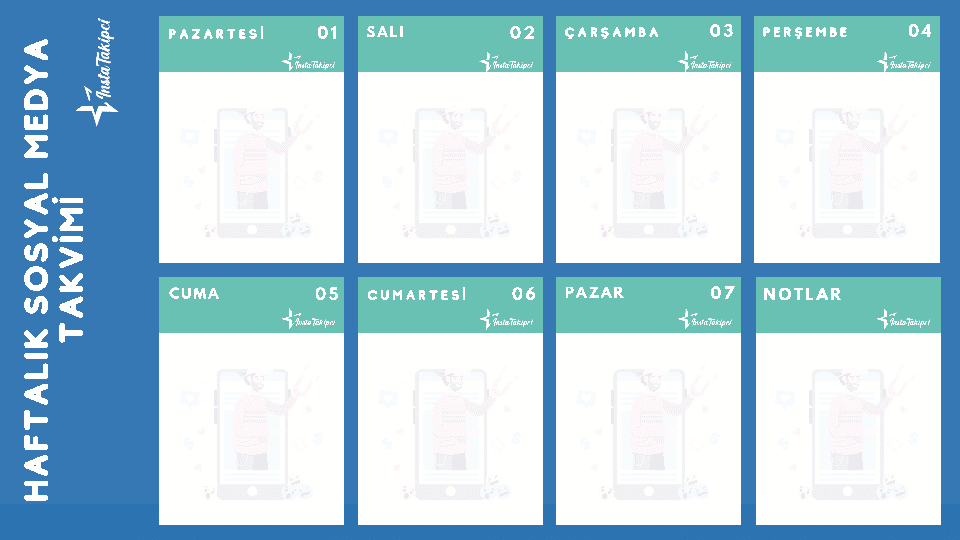 haftalık sosyal medya takvimi