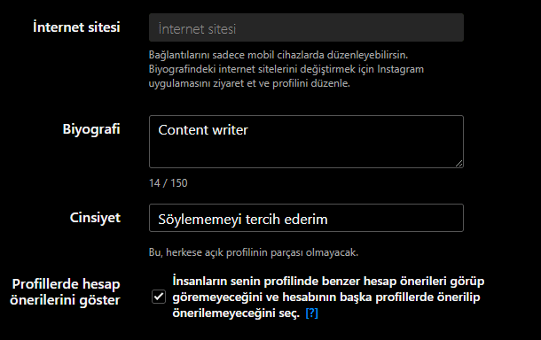 instagram biyografi sözleri nasıl eklenir