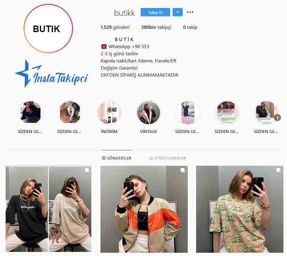 instagram butik