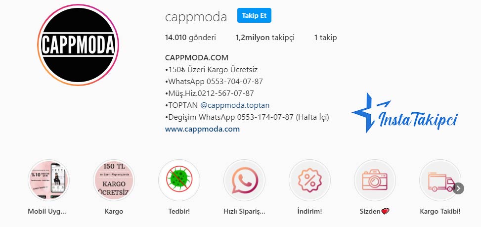 en sevilen instagram butikleri capp moda