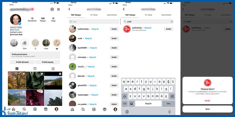 Instagram El İle Tek Tek Takipçi Silme