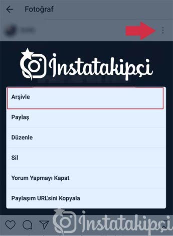 instagram gönderi gizleme