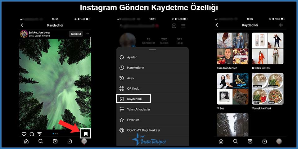 ınstagram gönderi kaydetme