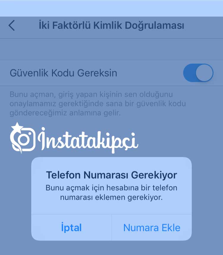 instagram güvenlik kodu gelmiyor