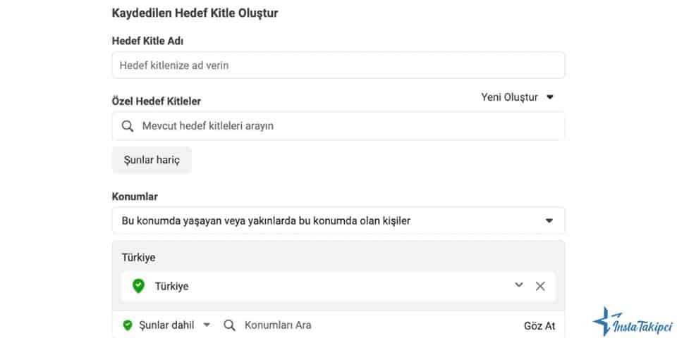 Instagram hedef kitle oluştur