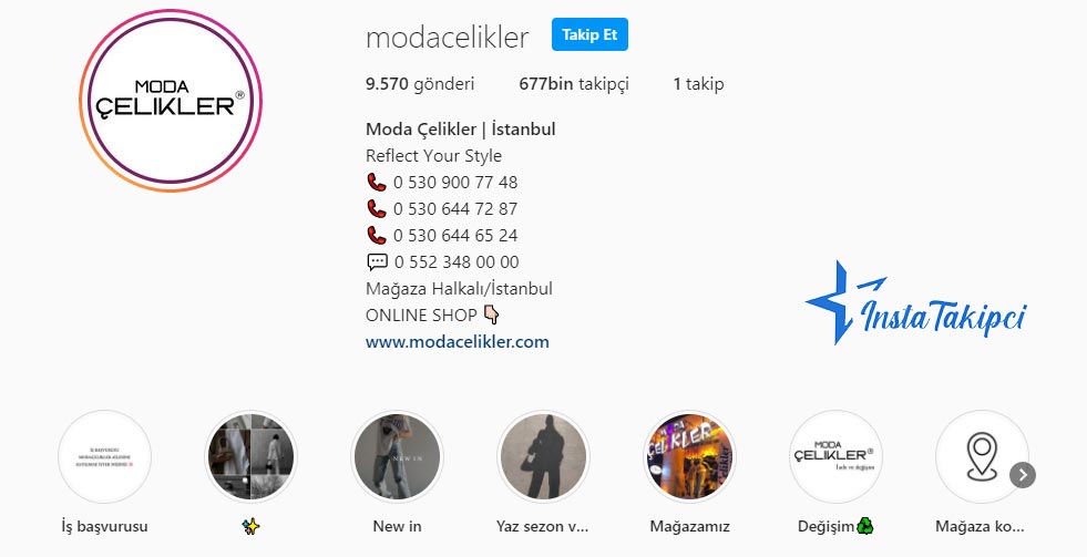 en sevilen instagram butikleri moda çelikler