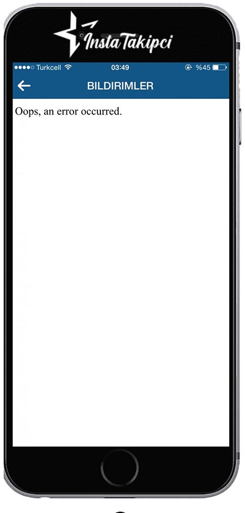 instagram oops an error hatası