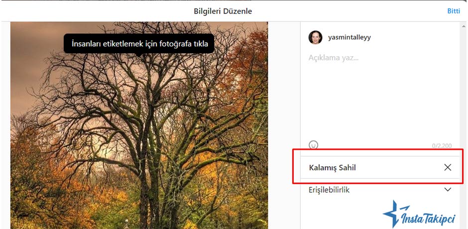 instagram post konum değiştirme