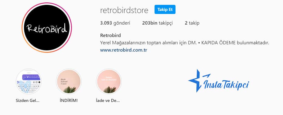 instagram butik retrobird