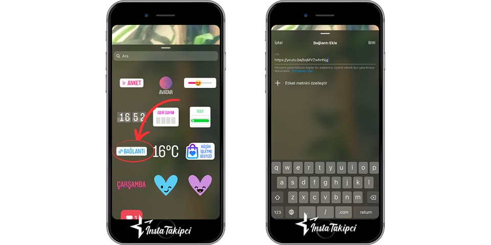 instagram story bağlantı ekleme