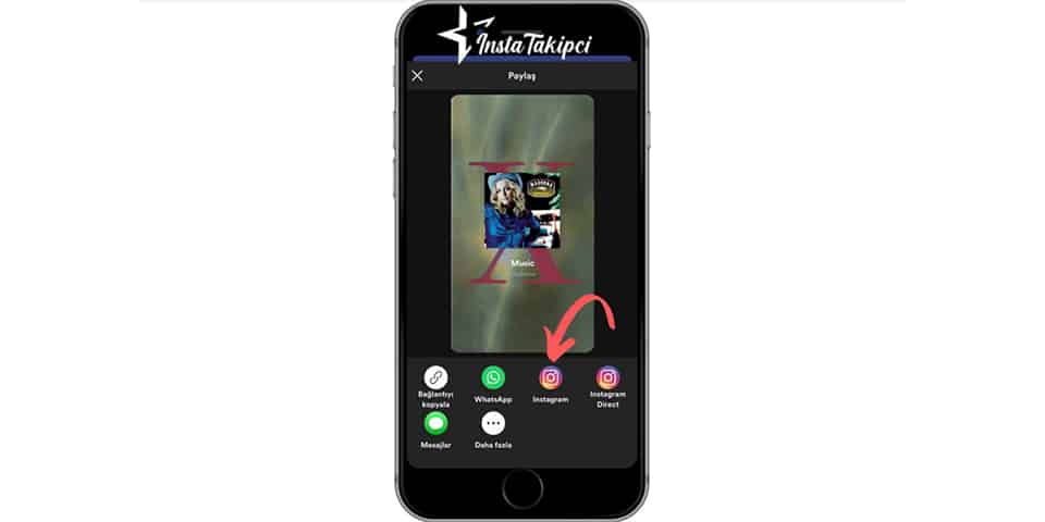 instagram story spotify müzik paylaş