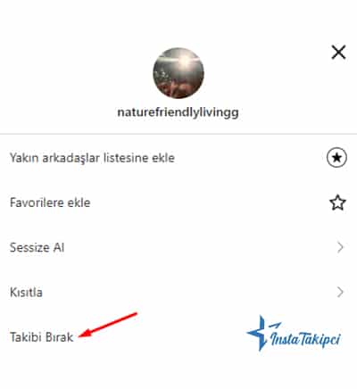 instagram takibi bırak