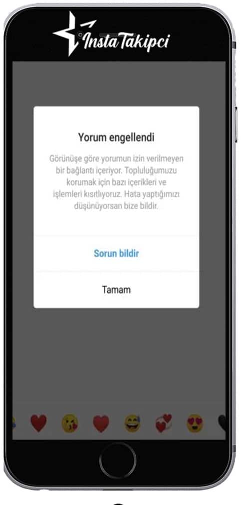instagram yorum engellendi