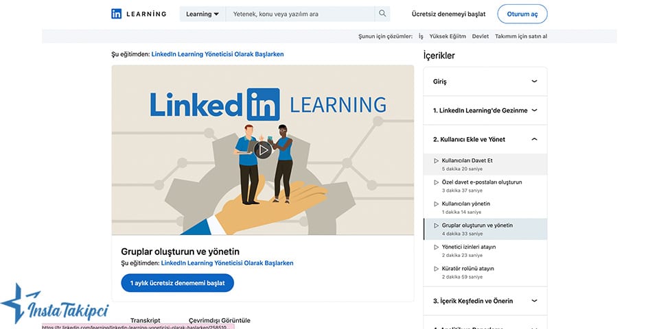 LinkedIn Learning'de Çocuk Grupları Nasıl Oluşturulur? 