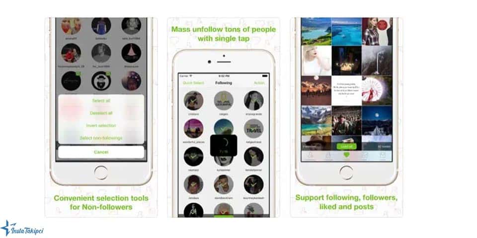 Instagram'da fake takipçiler için cleaner for instagram uygulaması