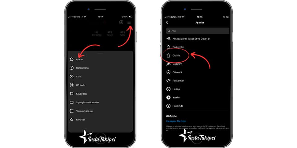 mobil instagram hesap gizleme