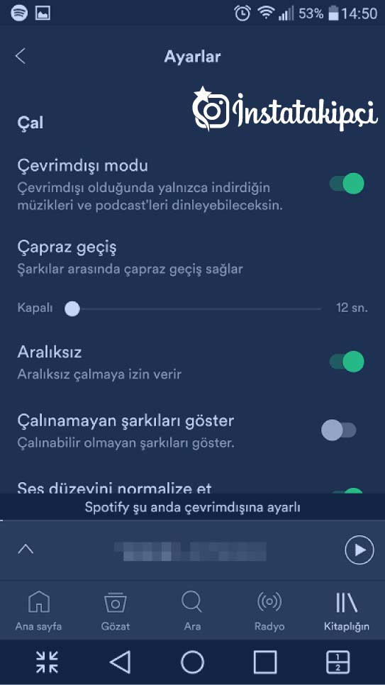 spotify çevrimdışı dinleme