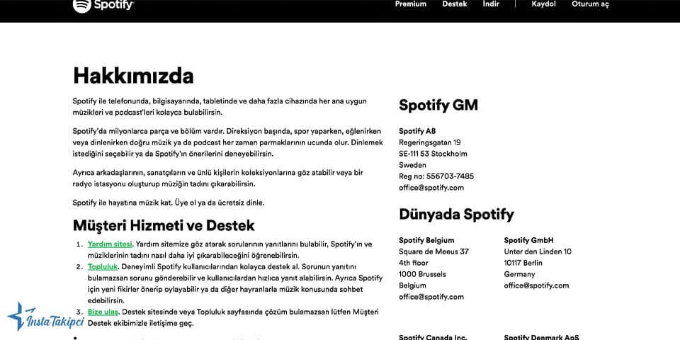 Spotify İletişim