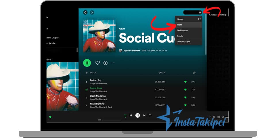 spotify profil fotoğrafı değiştirme web