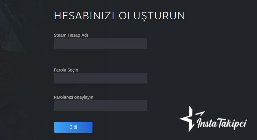 steam hesap oluşturma