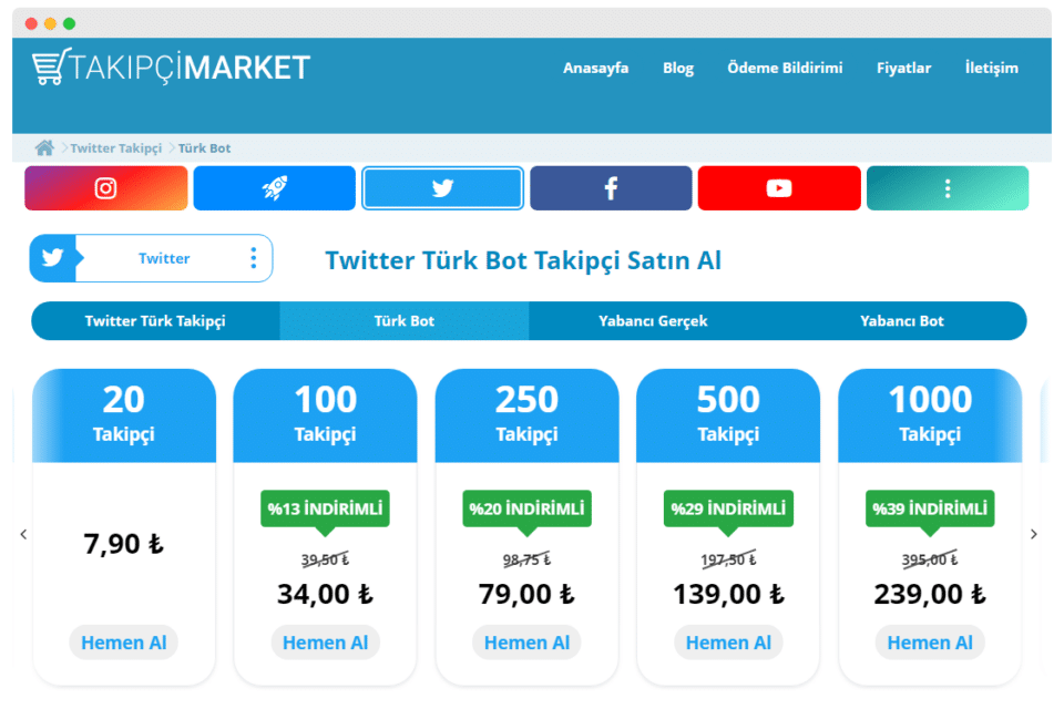 Takipçi Market Sosyal Medya Hizmetleri