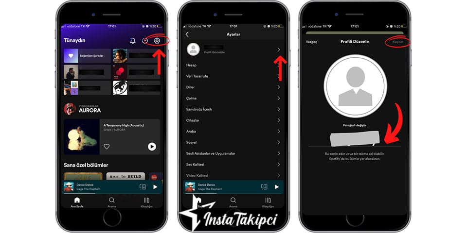 telefondan spotify kullancıı adı değiştirme