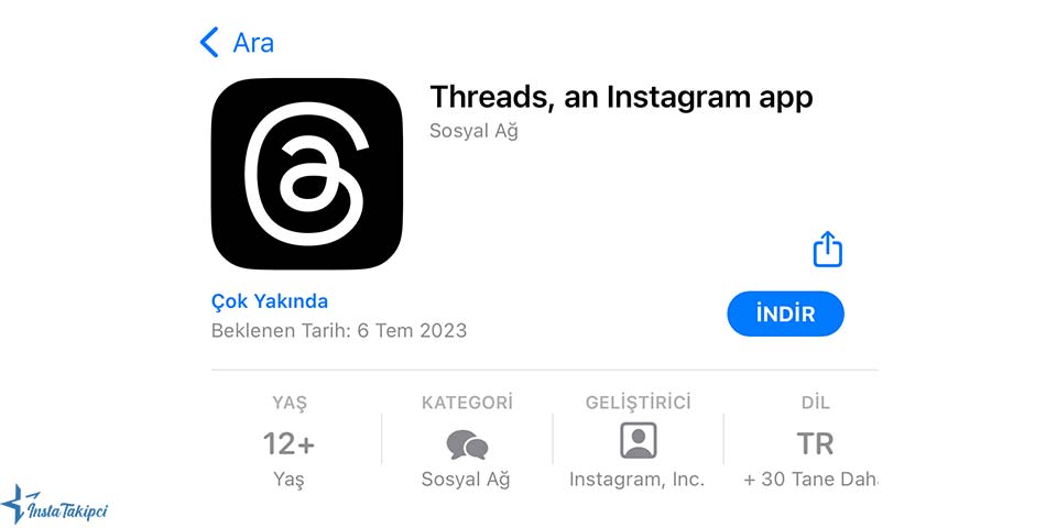 Threads indirme işlemi