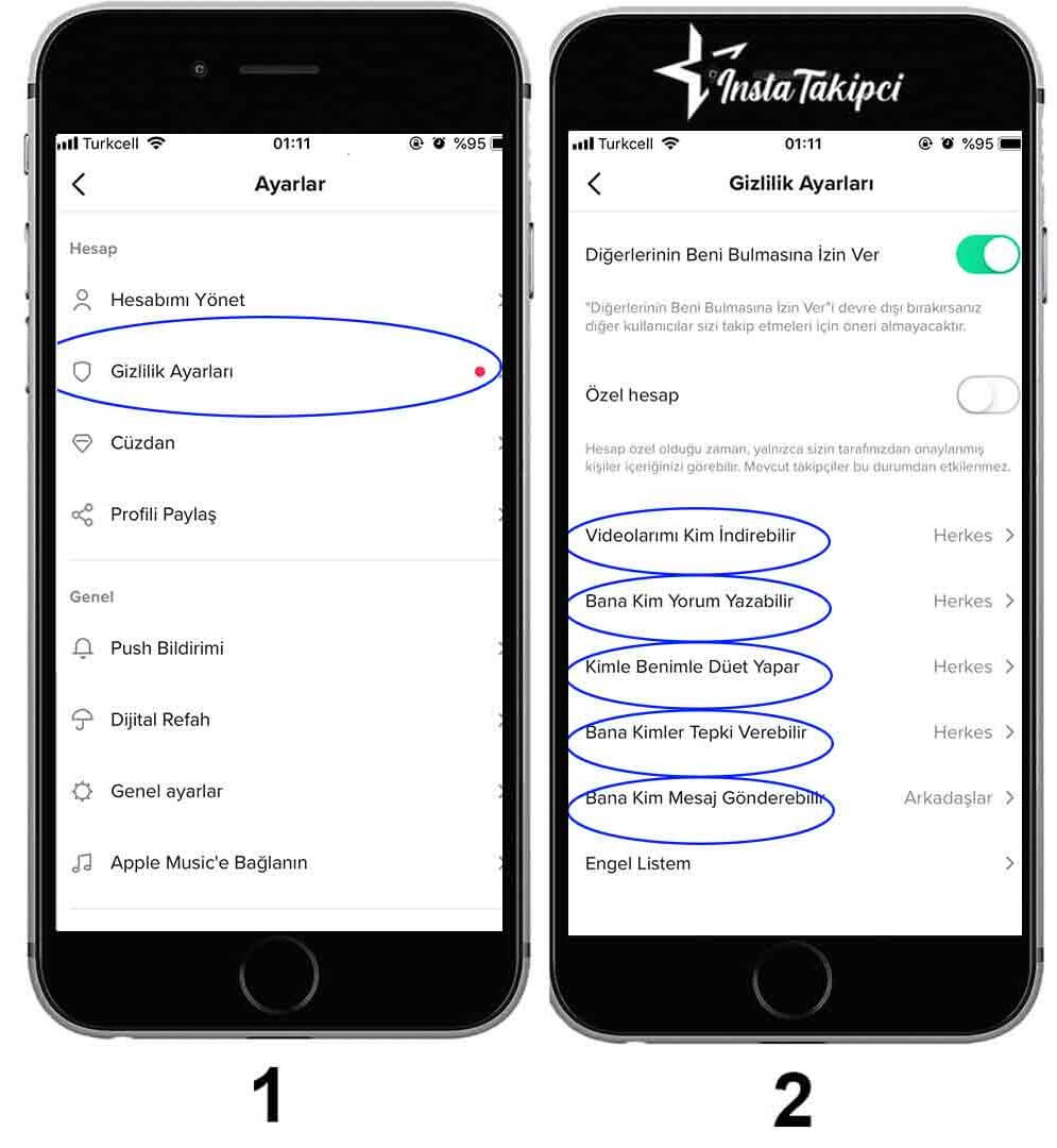 tiktok hesap gizlilik ayarları