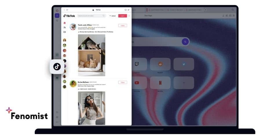 TikTok Uygulamasını Masaüstü Opera Tarayıcısında Kullanmak