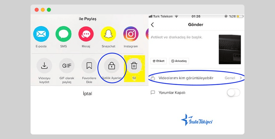 tiktok video gizlilik ayarları