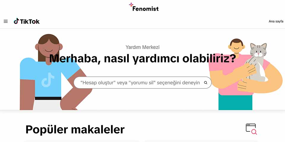 tiktok yardım merkezi ulaşma