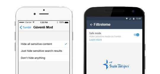 tumblr guvenli mod ios