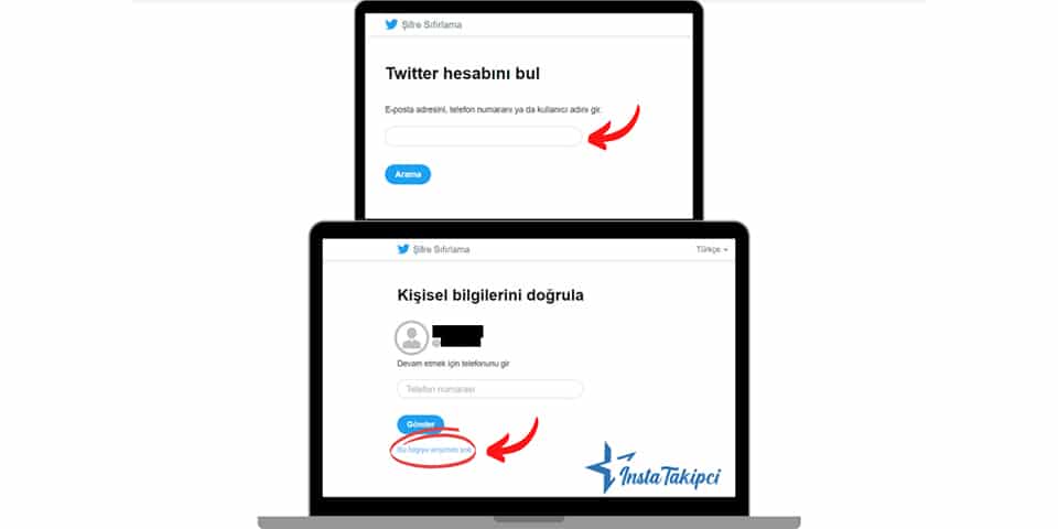 twitter şifre sıfırlama