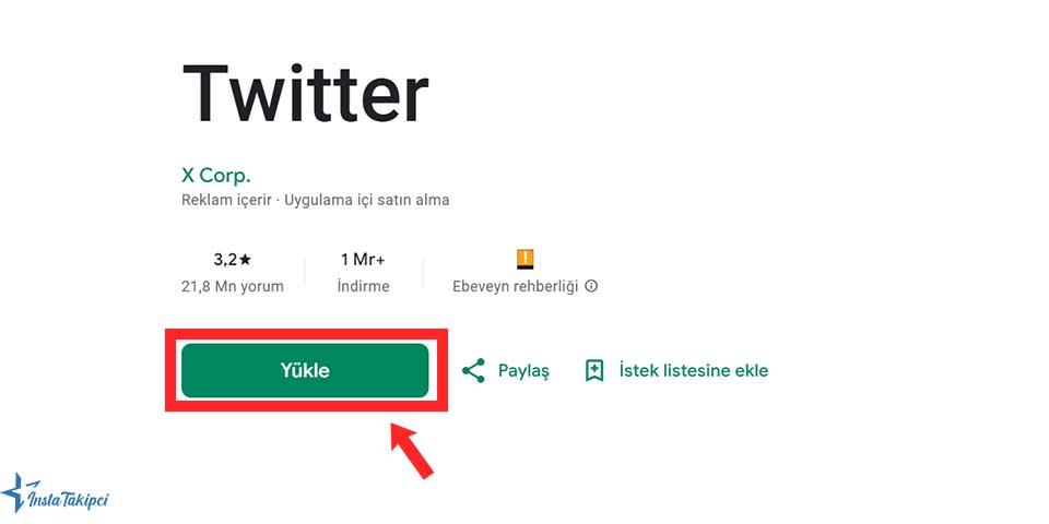 Twitter uygulamasını baştan yüklemek