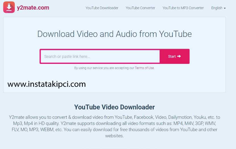 y2mate youtube mp4 video indir